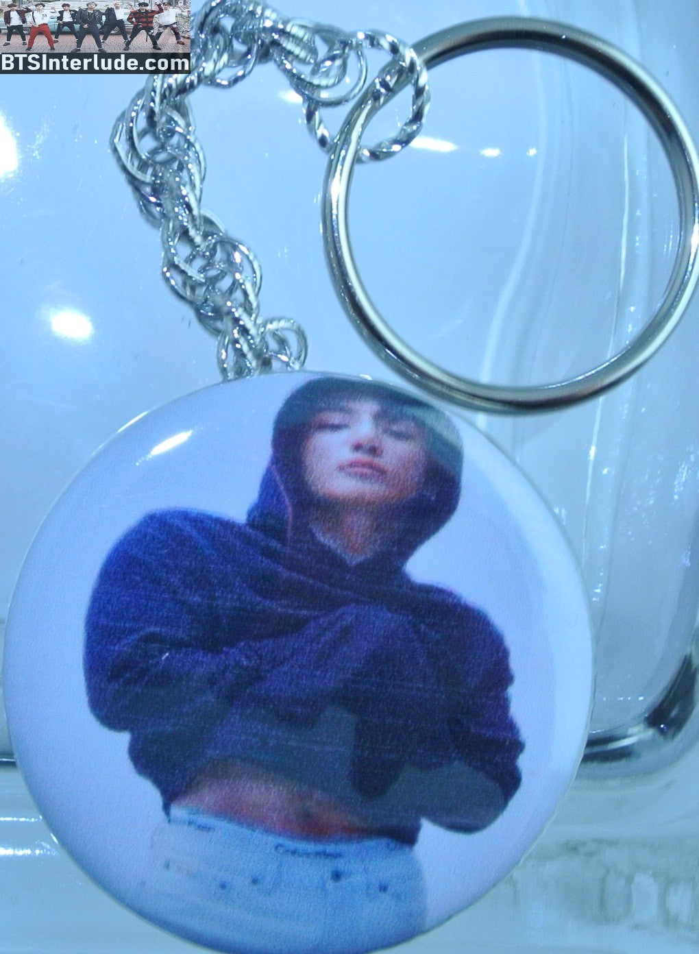 BTS KEYCHAIN BUTTON JEON JUNGKOOK 전정국 CALVIN KLEIN HOODIE TUMMY PEEK KEYRING KEY CHAIN RING