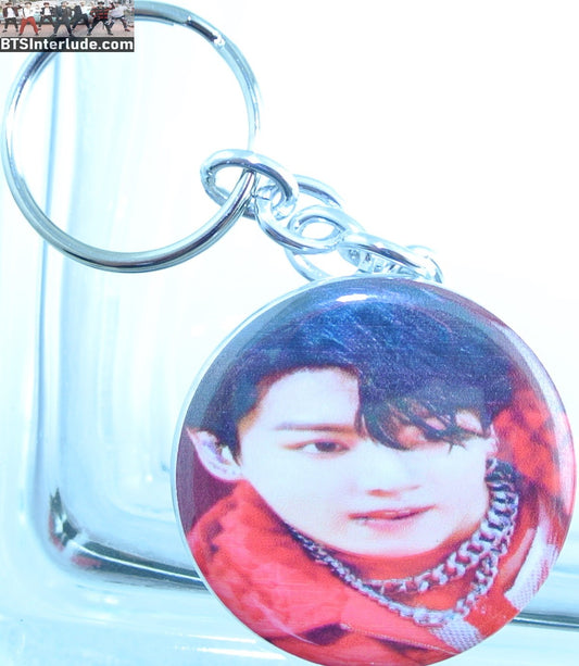 BTS KEYCHAIN BUTTON JEON JUNGKOOK 전정국 PERMISSION TO DANCE RED JACKET LEAN KEYRING KEY CHAIN RING