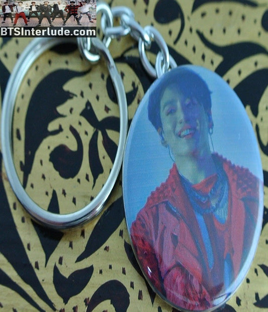 BTS KEYCHAIN BUTTON JEON JUNGKOOK 전정국 PERMISSION TO DANCE RED JACKET SMILE KEYRING KEY CHAIN RING