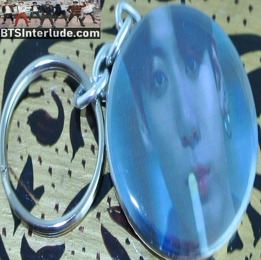BTS KEYCHAIN BUTTON JEON JUNGKOOK 전정국 PERMISSION TO DANCE VCR POOLSTICK KEYRING KEY CHAIN RING