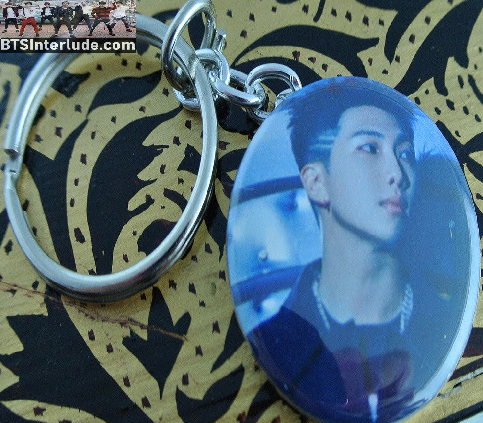 BTS KEYCHAIN BUTTON RM KIM NAMJOON 김남준 PROOF VAULT PROFILE KEYRING KEY RING CHAIN