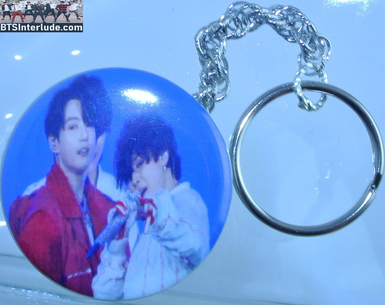 BTS KEYCHAIN BUTTON SUB-UNIT PARK JIMIN JEON JUNGKOOK PERMISSION TO DANCE DNA KEYRING KEY CHAIN RING