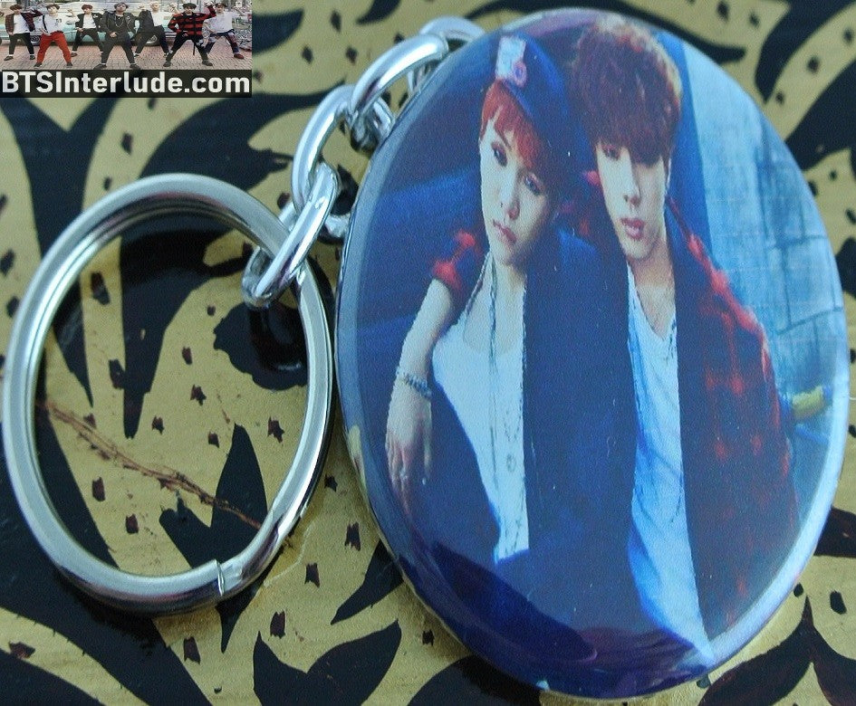 BTS KEYCHAIN BUTTON SUB-UNIT JIN KIM SEOKJIN SUGA MIN YOONGI WAR OF HORMONE KEYRING KEY CHAIN RING