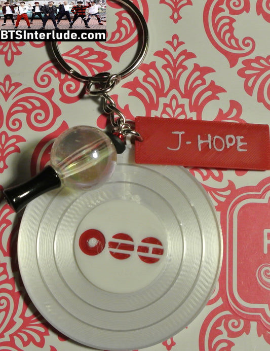 BTS KEYCHAIN ACRYLIC J-HOPE JUNG HOSEOK 정호석 ARIRANG WHITE VINYL ALBUM ARMY BOMB TAG KEYRING KEY CHAIN RING
