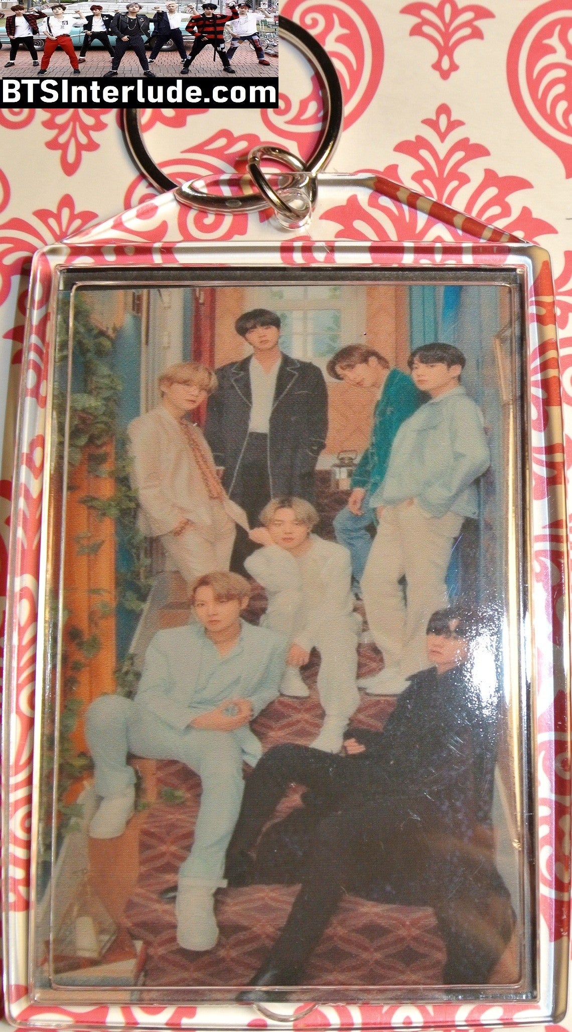 BTS KEYCHAIN ACRYLIC GROUP BANGTAN 방탄소년단 STAIRS STRIPES LARGE SNAP JUNGKOOK V JIMIN RM J-HOPE SUGA JIN KEYRING KEY CHAIN RING LIMITED EDITION