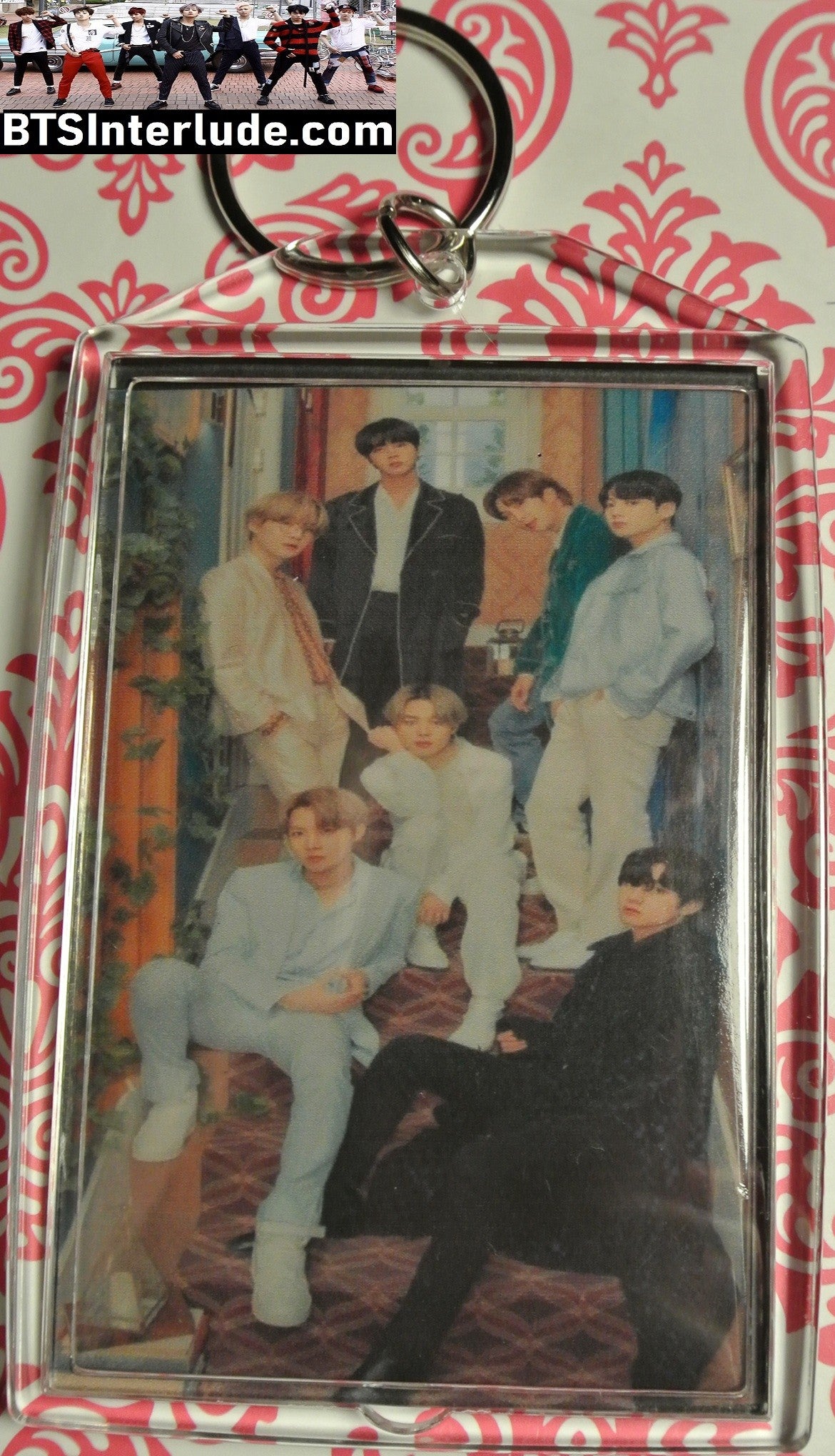BTS KEYCHAIN ACRYLIC GROUP BANGTAN 방탄소년단 STAIRS STRIPES LARGE SNAP JUNGKOOK V JIMIN RM J-HOPE SUGA JIN KEYRING KEY CHAIN RING LIMITED EDITION