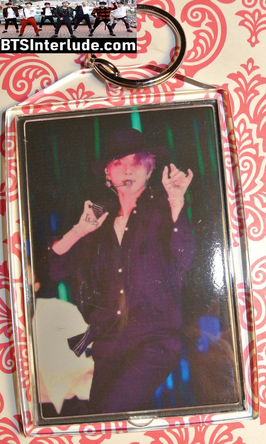 BTS KEYCHAIN PARK JIMIN 박지민 FILTER FEDORA BUSAN MIC LARGE SNAP KEYRING KEY CHAIN RING