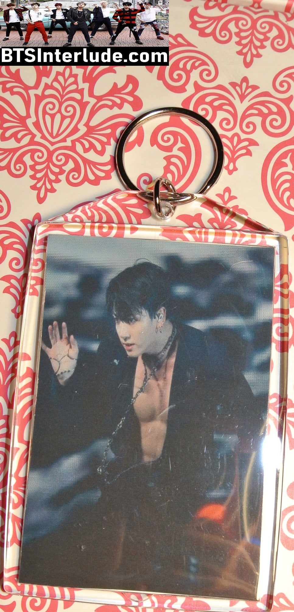 BTS KEYCHAIN ACRYLIC JEON JUNGKOOK 전정국 PTD PERMISSION TO DANCE CONCERT FAKE LOVE LARGE SNAP KEYRING KEY CHAIN RING