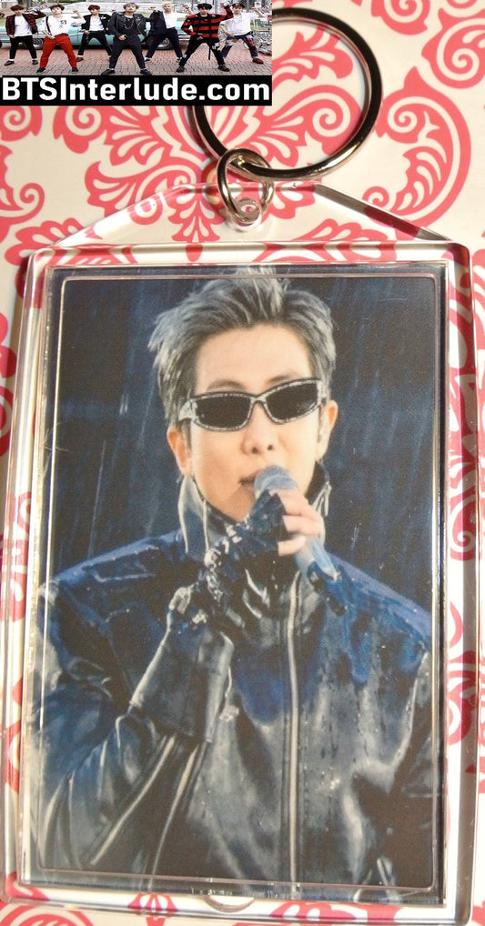 BTS KEYCHAIN ACRYLIC RM KIM NAMJOON 김남준 ARIRANG SUNGLASSES KEYRING KEY CHAIN RING