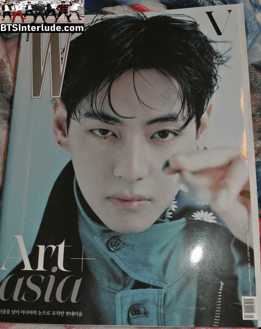 BTS MAGAZINE OFFICIAL V KIM TAEHYUNG 김태형 W KOREA VOL 9 GREEN JACKET ASCOT SEPTEMBER 2025 OFFICIAL MERCHANDISE