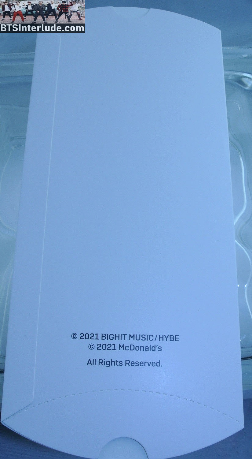 BTS PACKAGE MCDONALDS EMPTY (LIKE APPLE PIE) NEW WITH TAGS BTS X MCD JUNGKOOK V JIMIN RM J-HOPE SUGA JIN OFFICIAL MERCHANDISE