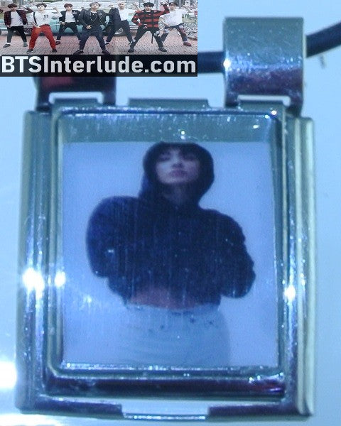 BTS NECKLACE MEGA CHARM LINK JEON JUNGKOOK 전정국 CALVIN KLEIN HOODIE BLACK TUMMY PEEK BLACK CORD ADJUSTABLE