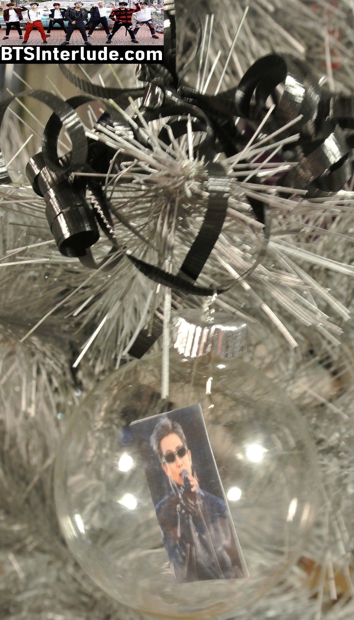 BTS CHRISTMAS ORNAMENT GLASS 2.5 INCH RM KIM NAMJOON 김남준 ARIRANG SUNGLASSES LIMITED EDITION