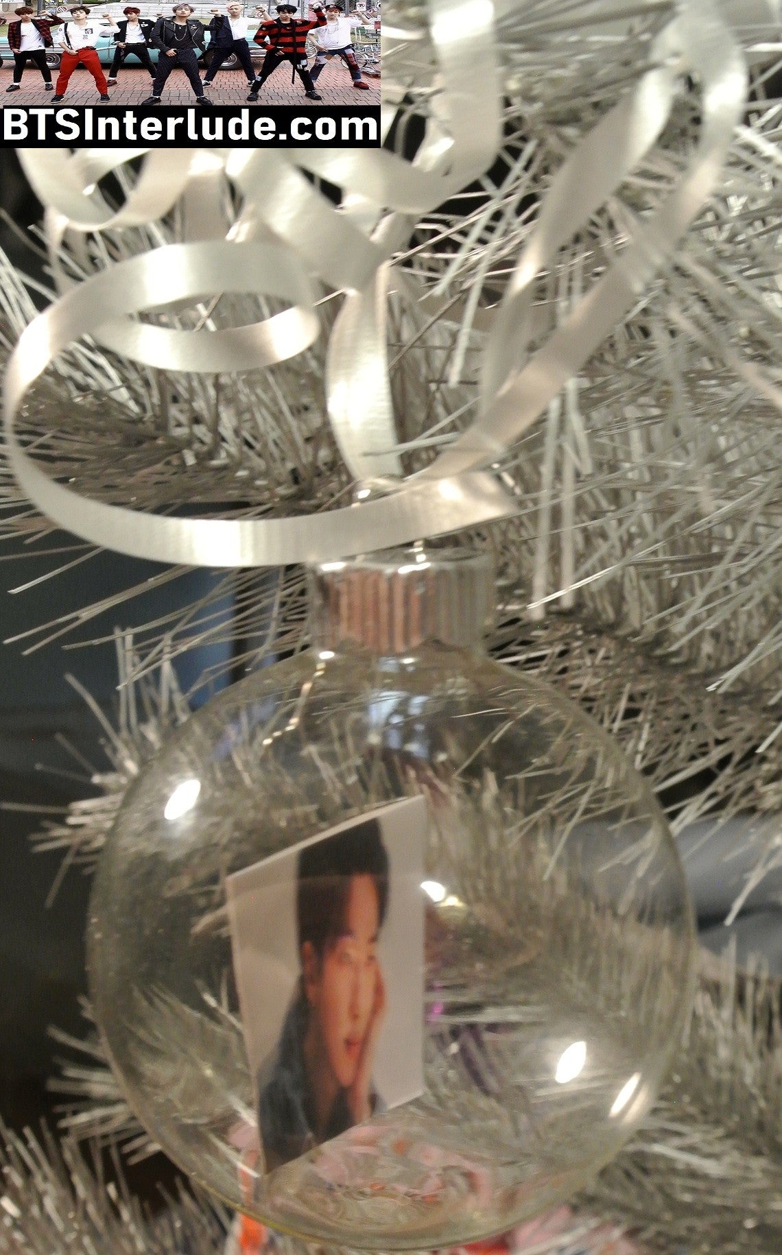 BTS CHRISTMAS ORNAMENT GLASS 2.5 INCH RM KIM NAMJOON 김남준 SEXY THOUGHTFUL LIMITED EDITION