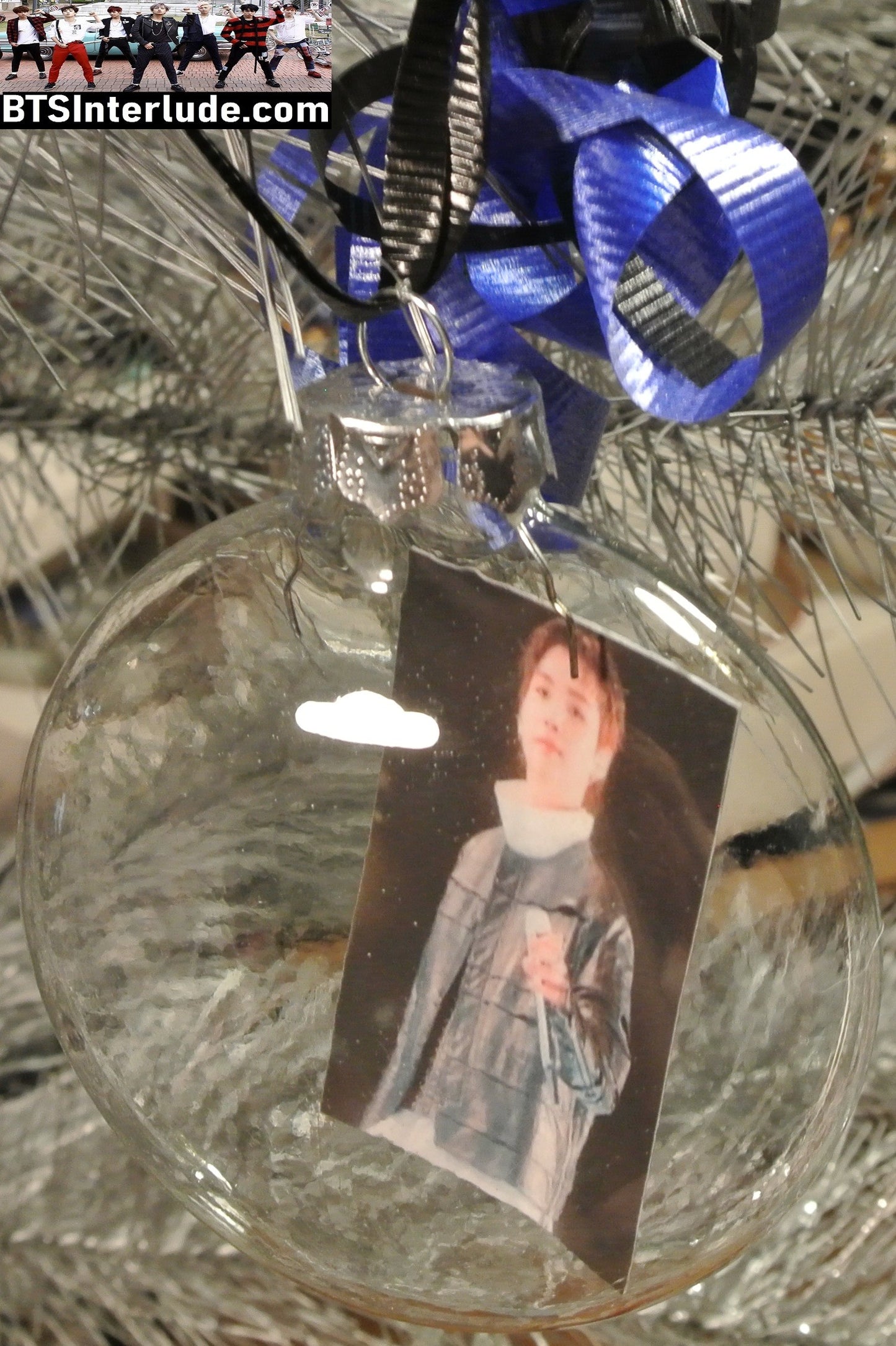 BTS CHRISTMAS ORNAMENT GLASS 3 INCH FLAT SUGA MIN YOONGI 민윤기 ARIRANG ENDING LIMITED EDITION