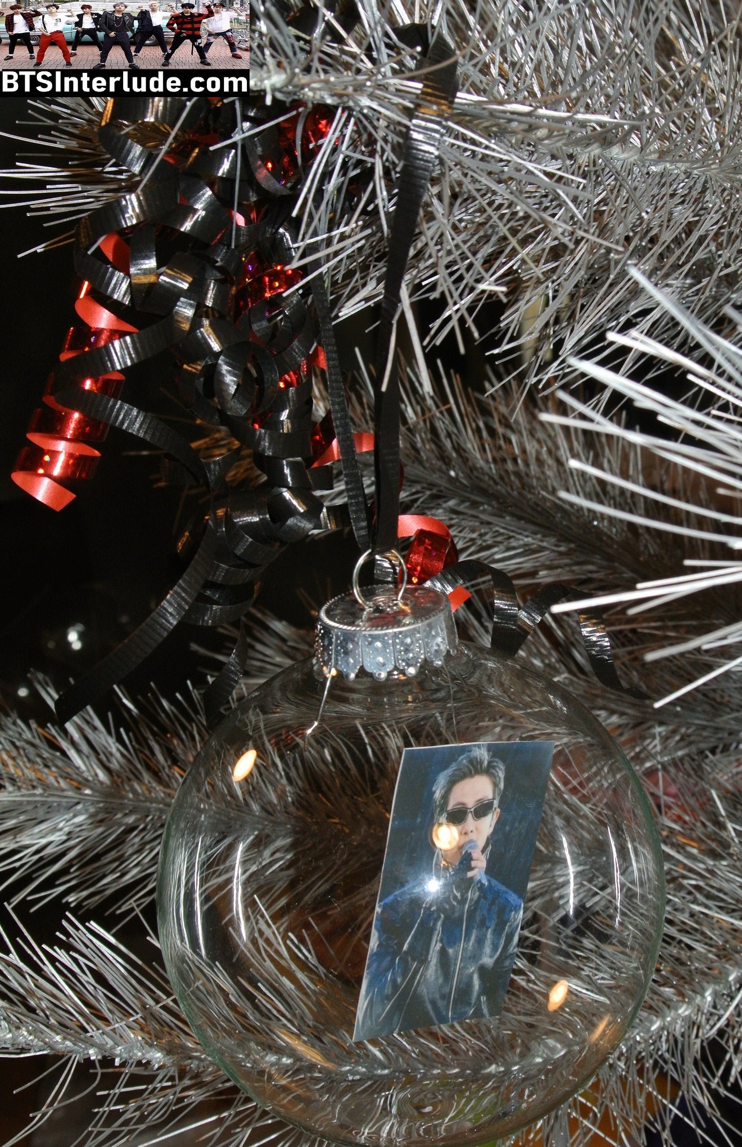 BTS CHRISTMAS ORNAMENT GLASS 4 INCH RM KIM NAMJOON 김남준 ARIRANG SUNGLASSES LIMITED EDITION