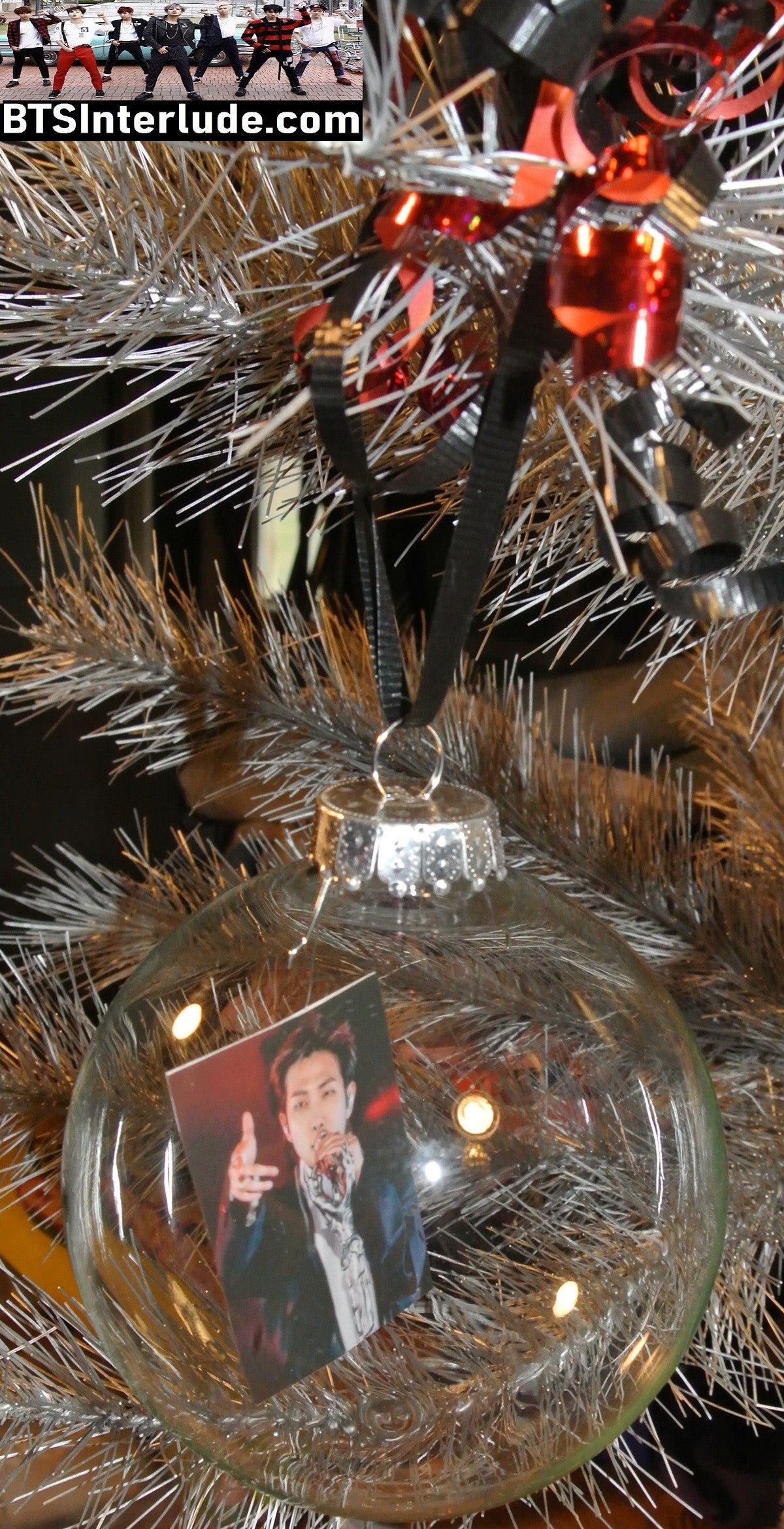 BTS CHRISTMAS ORNAMENT GLASS 4 INCH RM KIM NAMJOON 김남준 ARIRANG SUNGLASSES LIMITED EDITION