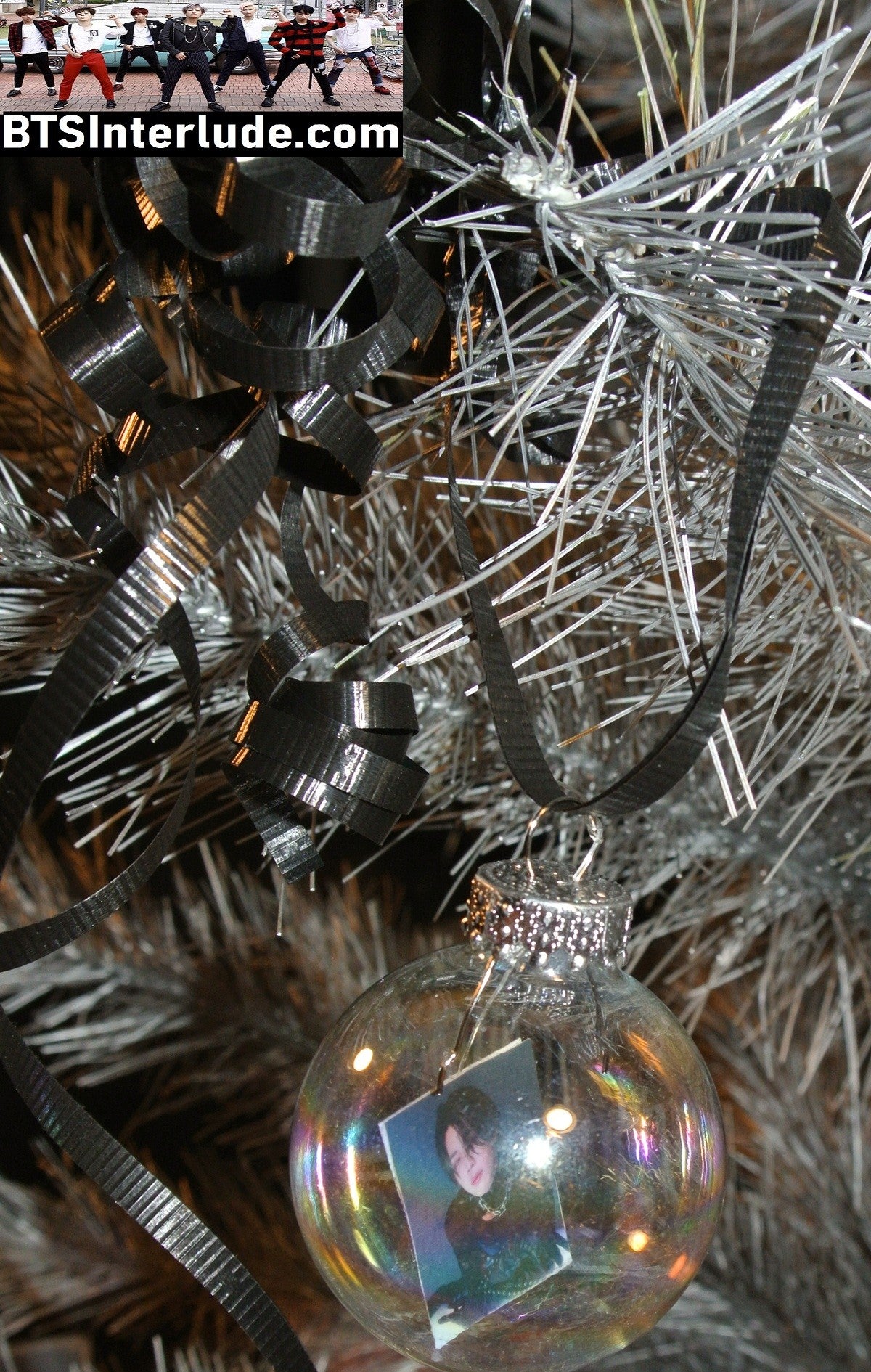 BTS CHRISTMAS ORNAMENT GLASS 1.75 INCH PARK JIMIN 박지민 PTD PERMISSION TO DANCE MV ID CHAOS LIMITED EDITION