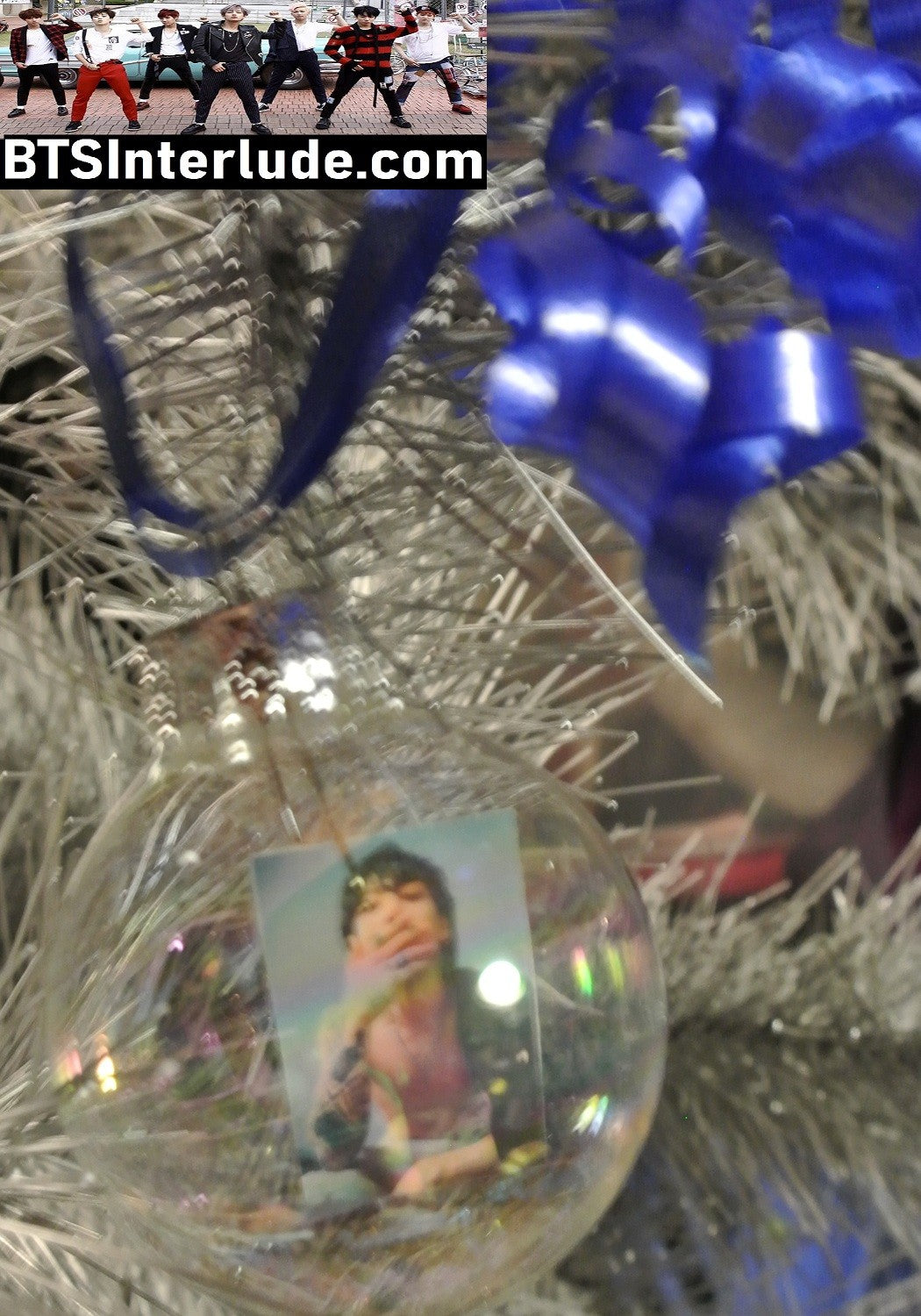 BTS CHRISTMAS ORNAMENT GLASS 1.75 INCH JEON JUNGKOOK 전정국 CK CALVIN KLEIN ARM UP JACKET HALF OFF TATTOO SLEEVE LIMITED EDITION