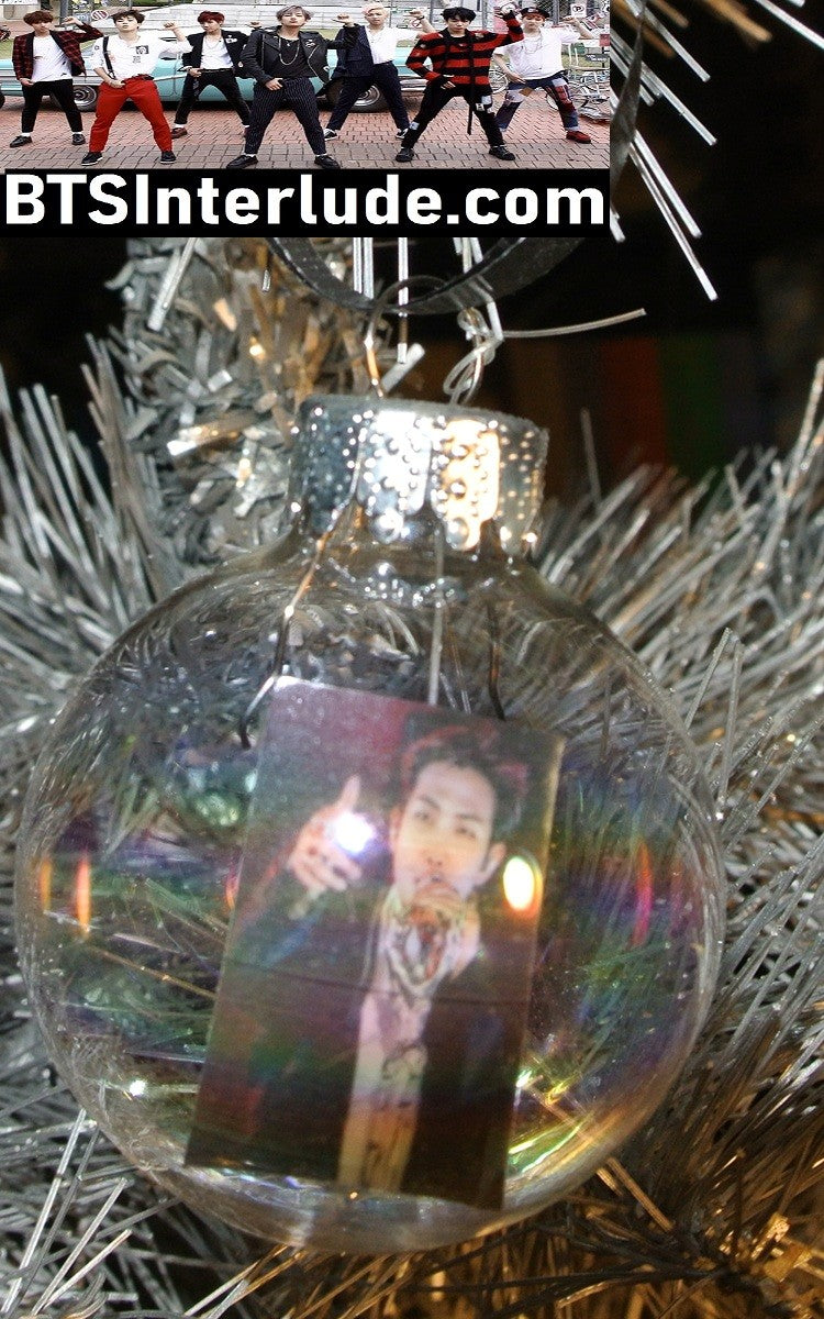 BTS CHRISTMAS ORNAMENT GLASS 1.75 INCH RM KIM NAMJOON 김남준 ARIRANG SUNGLASSES LIMITED EDITION