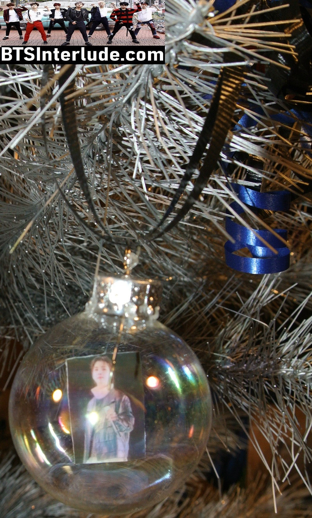 BTS CHRISTMAS ORNAMENT GLASS 1.75 INCH SUGA MIN YOONGI 민윤기 ARIRANG ENDING LIMITED EDITION