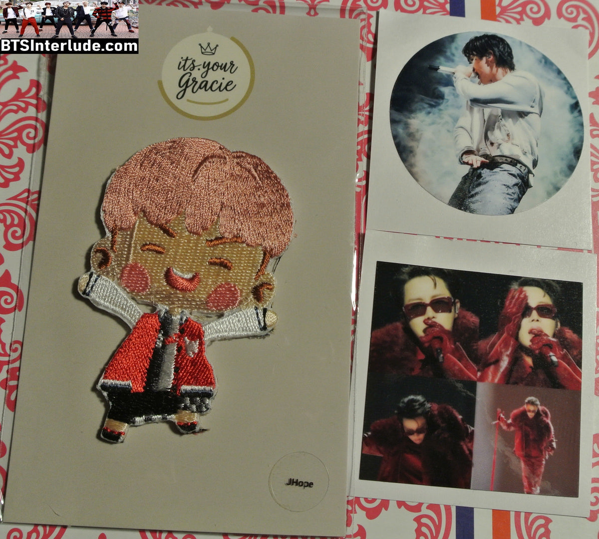 BTS PATCH & 2 STICKERS J-HOPE JUNG HOSEOK HOBI 정호석 CHIBI TINY TAN PATCH AND 2 STICKERS KILLIN' IT GIRL