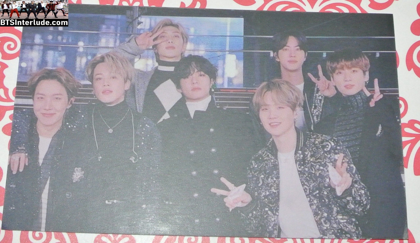 BTS PHOTOCARD FANSITE GROUP 2 SIDED NY 2020 V 방탄소년단 JUNGKOOK V JIMIN RM J-HOPE SUGA JIN