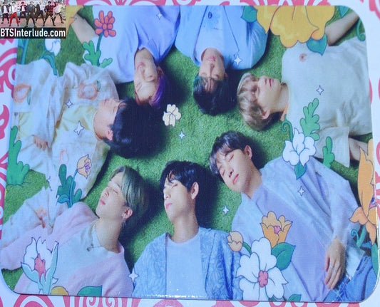 BTS PHOTOCARD FANSITE GROUP 2 SIDED SLEEPING MOTS 7 JOURNEY JUNGKOOK V JIMIN RM J-HOPE SUGA JIN LIMITED EDITION