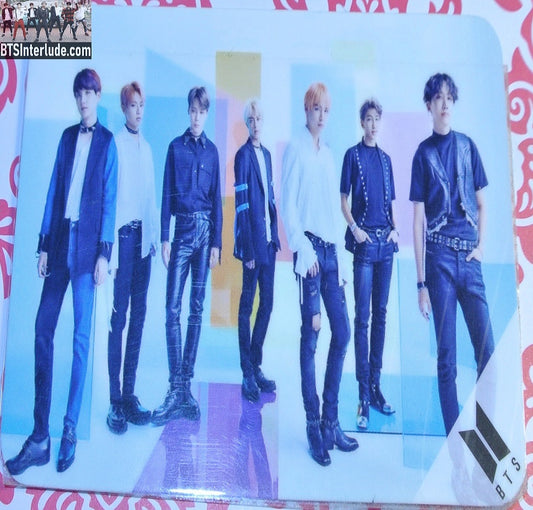 BTS PHOTOCARD FANSITE GROUP COLORED GLASS JUNGKOOK V JIMIN RM J-HOPE SUGA JIN LIMITED EDITION