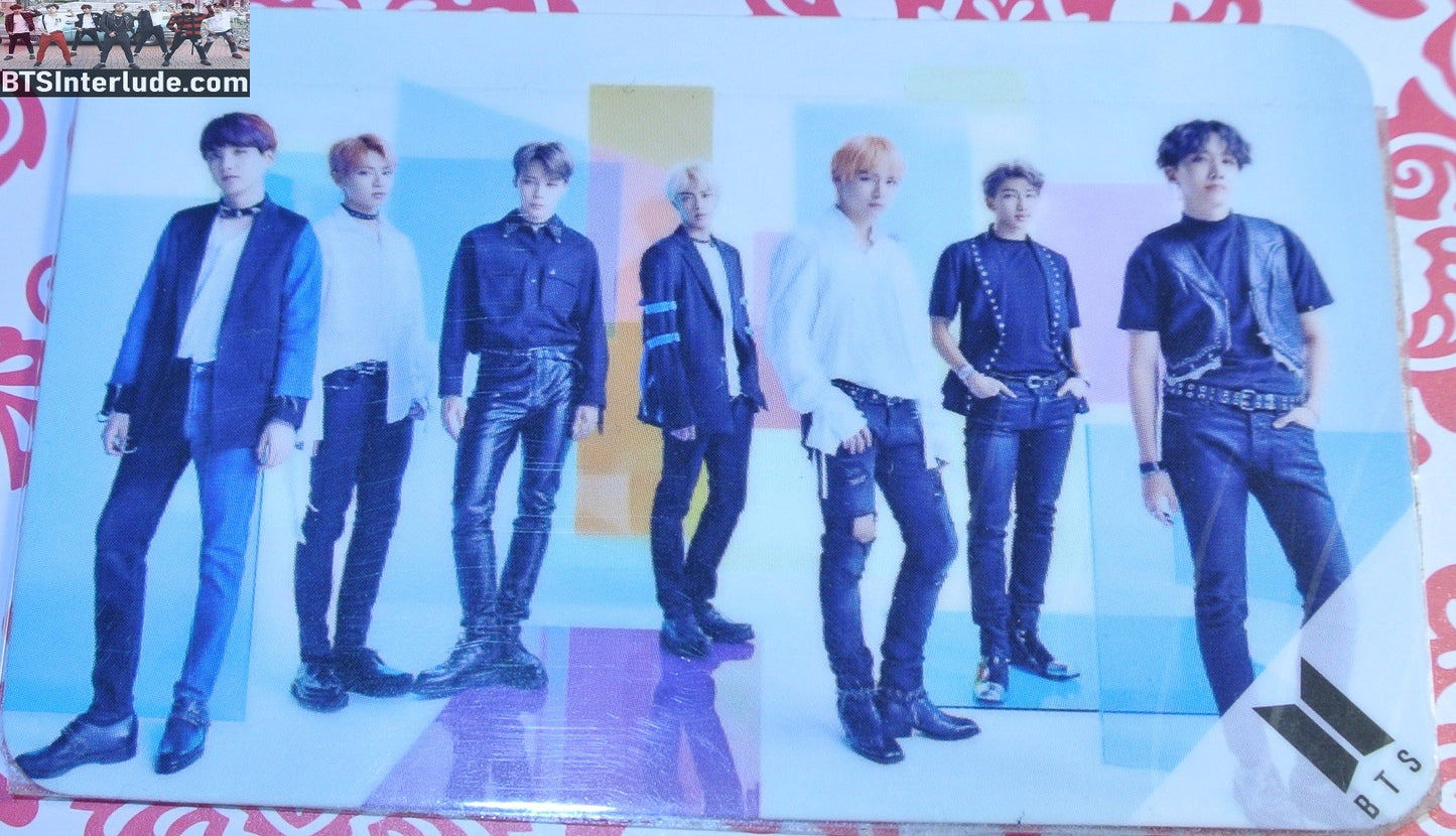 BTS PHOTOCARD FANSITE GROUP COLORED GLASS JUNGKOOK V JIMIN RM J-HOPE SUGA JIN LIMITED EDITION