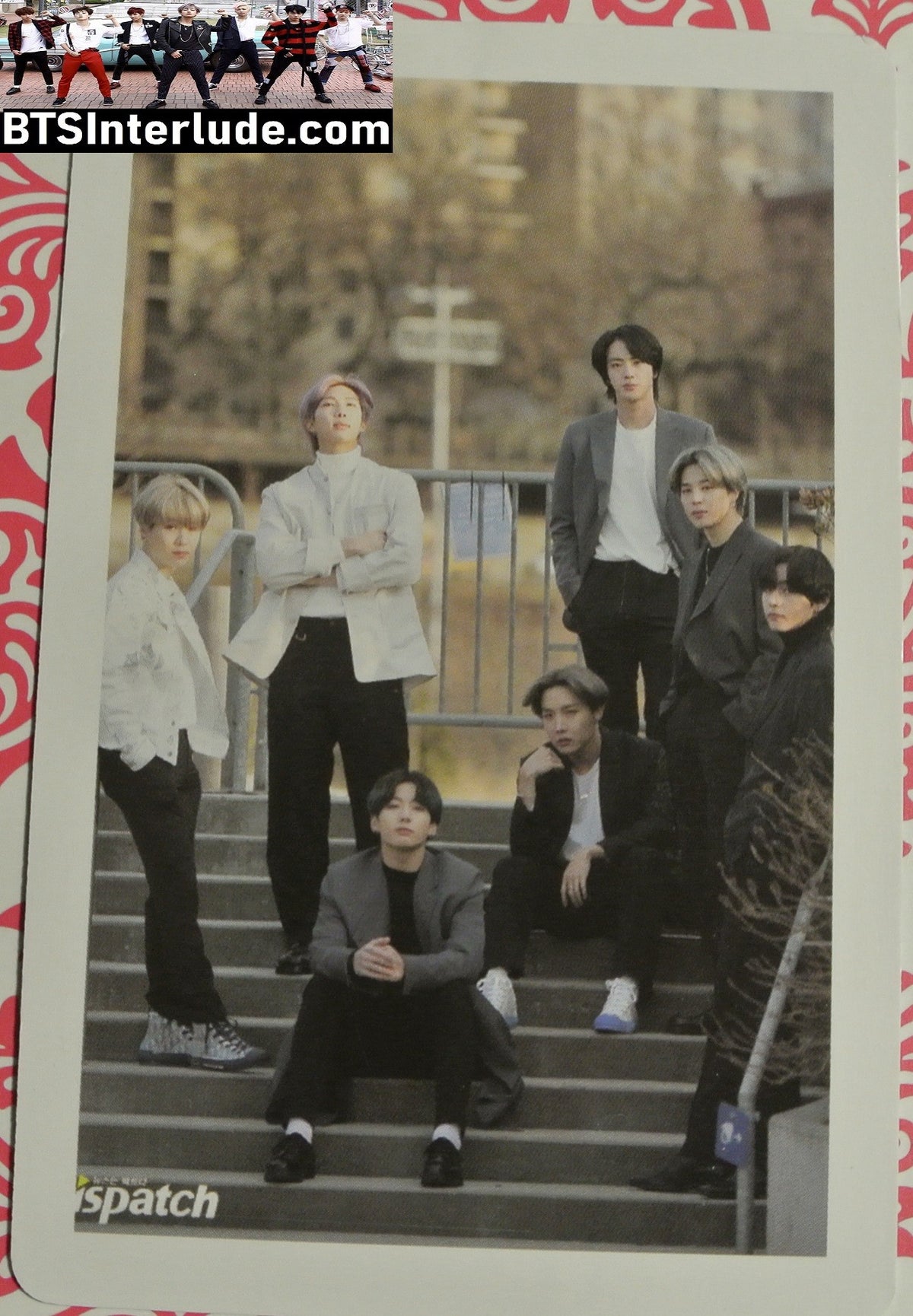 BTS PHOTOCARD FANSITE GROUP DISPATCH STAIRS 방탄소년단 JUNGKOOK V JIMIN RM J-HOPE SUGA JIN LIMITED EDITION