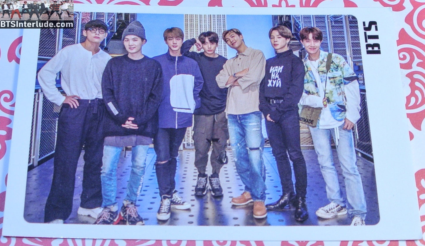 BTS PHOTOCARD FANSITE GROUP FAUX NEW YORK SET JUNGKOOK V JIMIN RM J-HOPE SUGA JIN LIMITED EDITION
