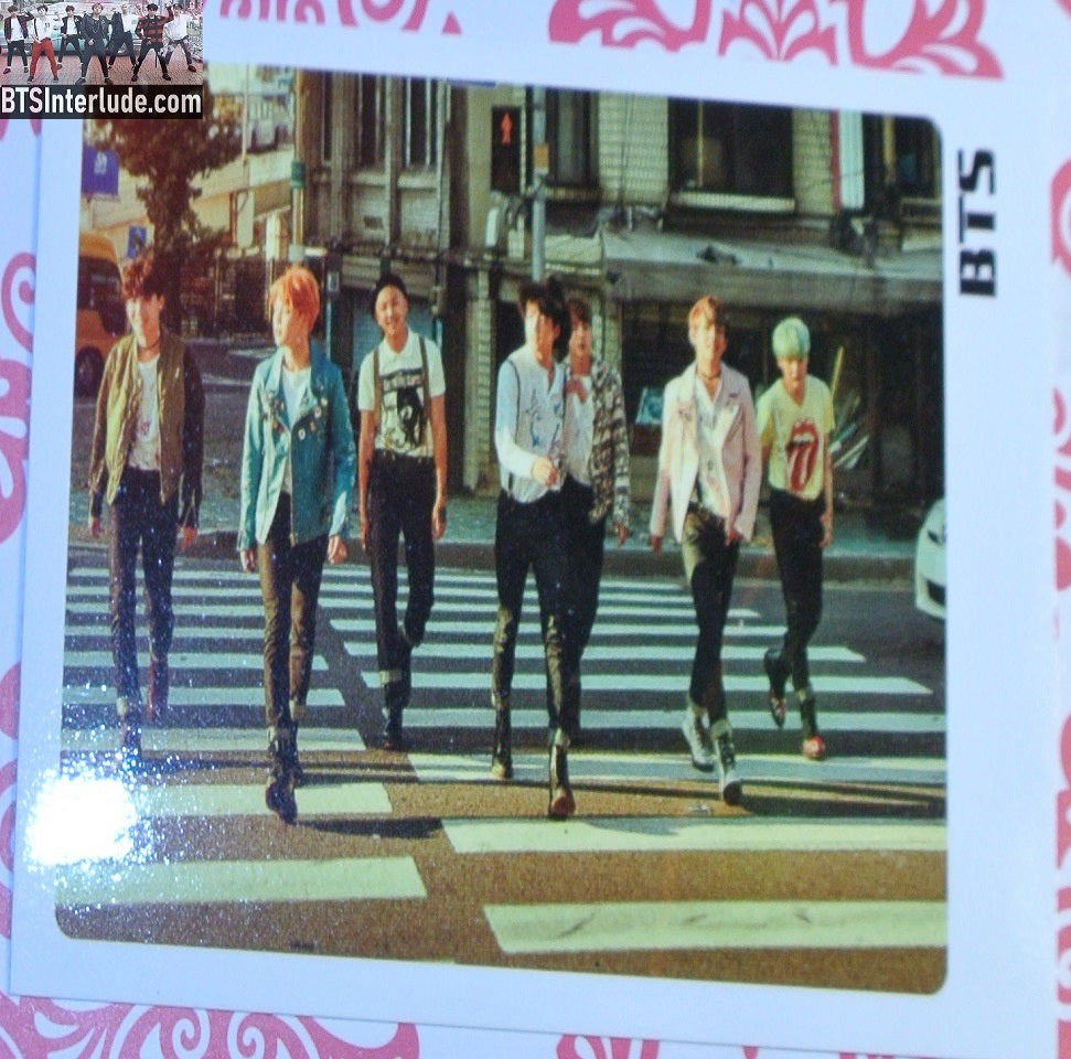 BTS PHOTOCARD FANSITE GROUP RUN CROSSWALK JUNGKOOK V JIMIN RM J-HOPE SUGA JIN LIMITED EDITION