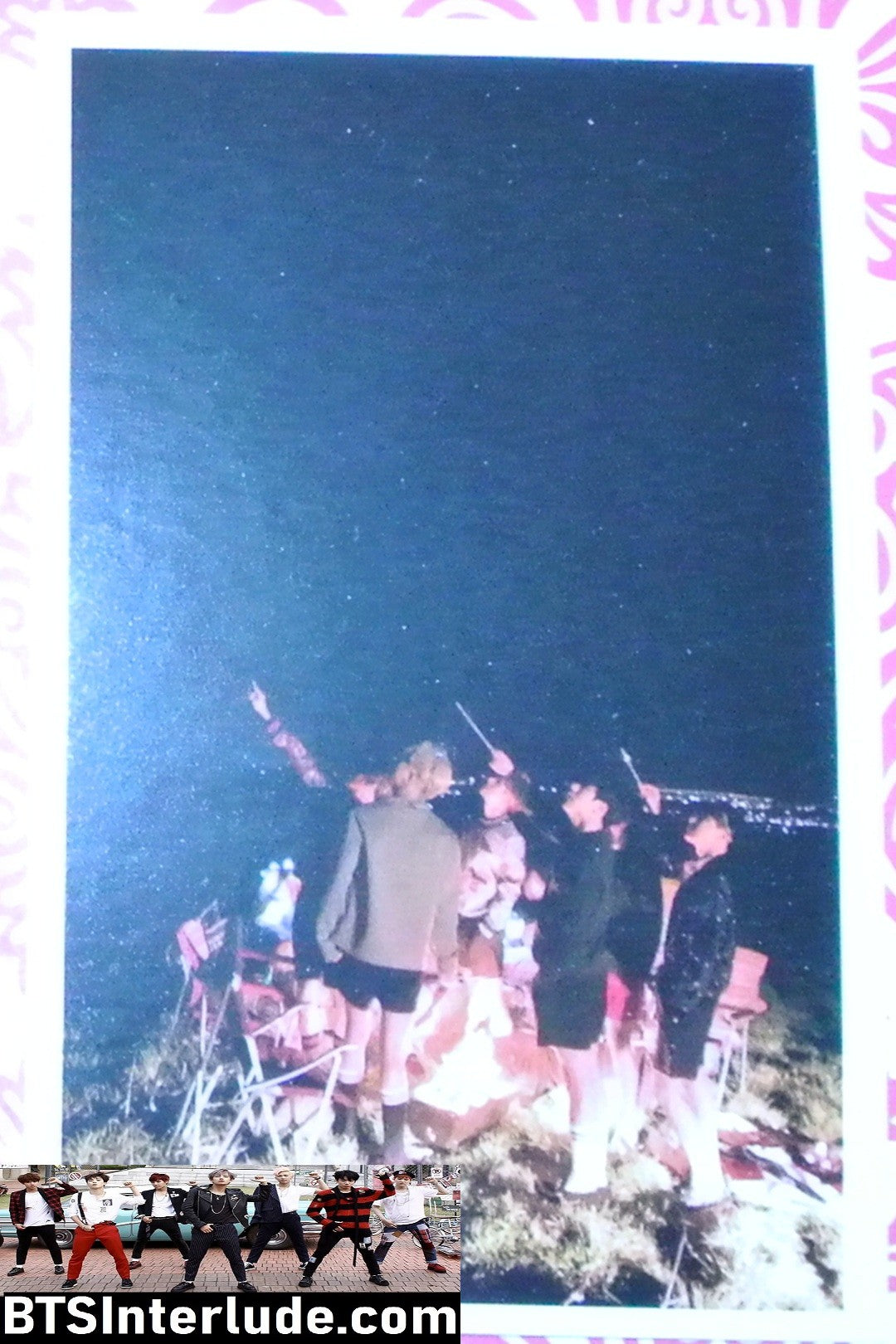 BTS PHOTOCARD FANSITE GROUP 방탄소년단 NIGHT VER FIRESIDE YOUNG FOREVER JUNGKOOK V JIMIN RM J-HOPE SUGA JIN LIMITED EDITION