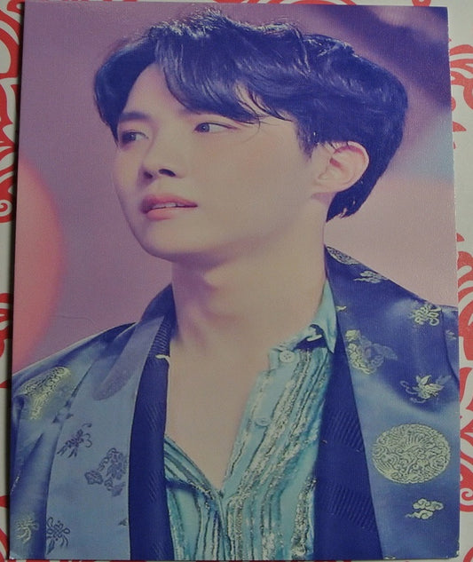 BTS PHOTOCARD FANSITE J-HOPE JUNG HOSEOK 정호석 HOBI BLUE SATIN ROBE PHOTO CARD