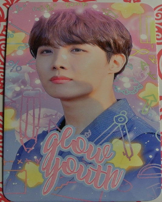 BTS PHOTOCARD FANSITE J-HOPE JUNG HOSEOK 정호석 HOBI GLOW YOUTH FANSITE PINK PHOTO CARD