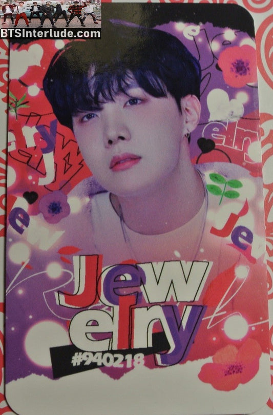 BTS PHOTOCARD FANSITE J-HOPE JUNG HOSEOK 정호석 HOBI JEWELRY FANSITE PINK FLOWERS PHOTO CARD