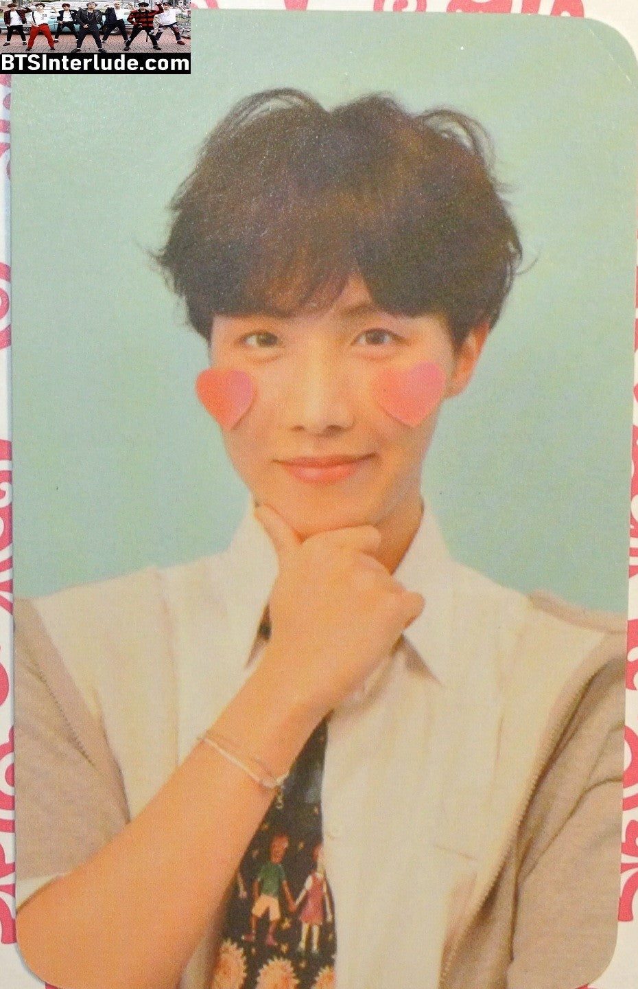 BTS PHOTOCARD FANSITE J-HOPE JUNG HOSEOK 정호석 HOBI LOVE YOURSELF ANSWER HEART CHEEKS PC PHOTO CARD
