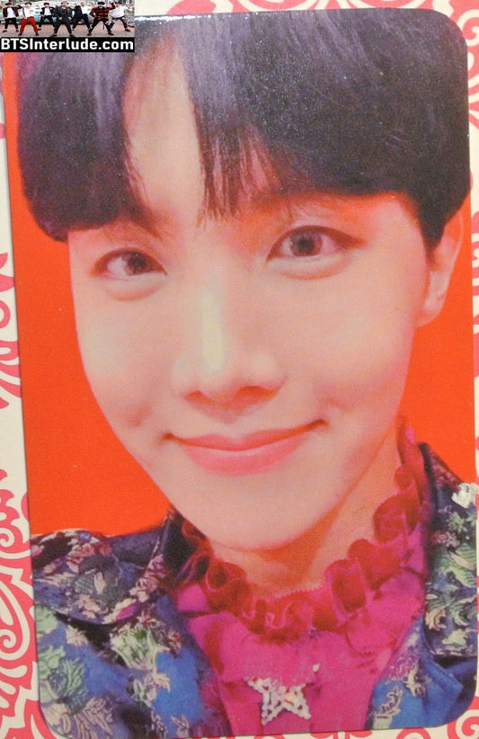 BTS PHOTOCARD FANSITE J-HOPE JUNG HOSEOK 정호석 HOBI LOVE YOURSELF RED BACKGROUND PC PHOTO CARD