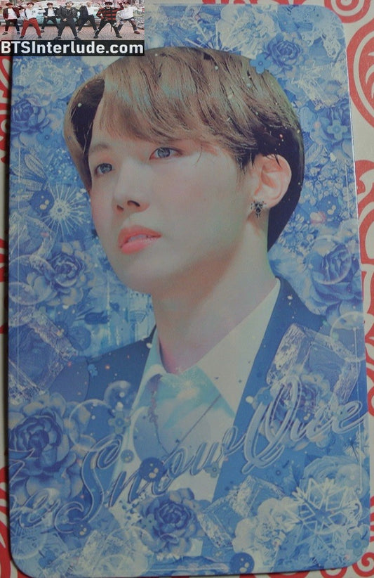 BTS PHOTOCARD FANSITE J-HOPE JUNG HOSEOK 정호석 HOBI SNOW LOVE FANSITE BLUE ICE PHOTO CARD