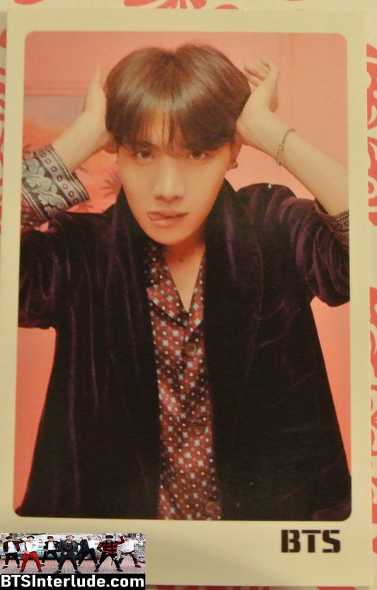 BTS PHOTOCARD FANSITE J-HOPE JUNG HOSEOK 정호석 HOBI VELVET ROBE PHOTO CARD PC