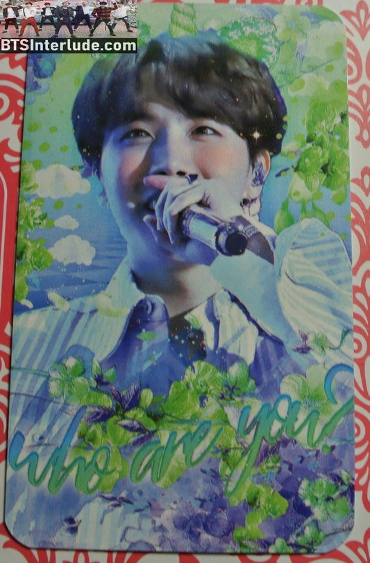 BTS PHOTOCARD FANSITE J-HOPE JUNG HOSEOK 정호석 HOBI GREEN LEAVES WHO ARE YOU FANSITE PHOTO CARD