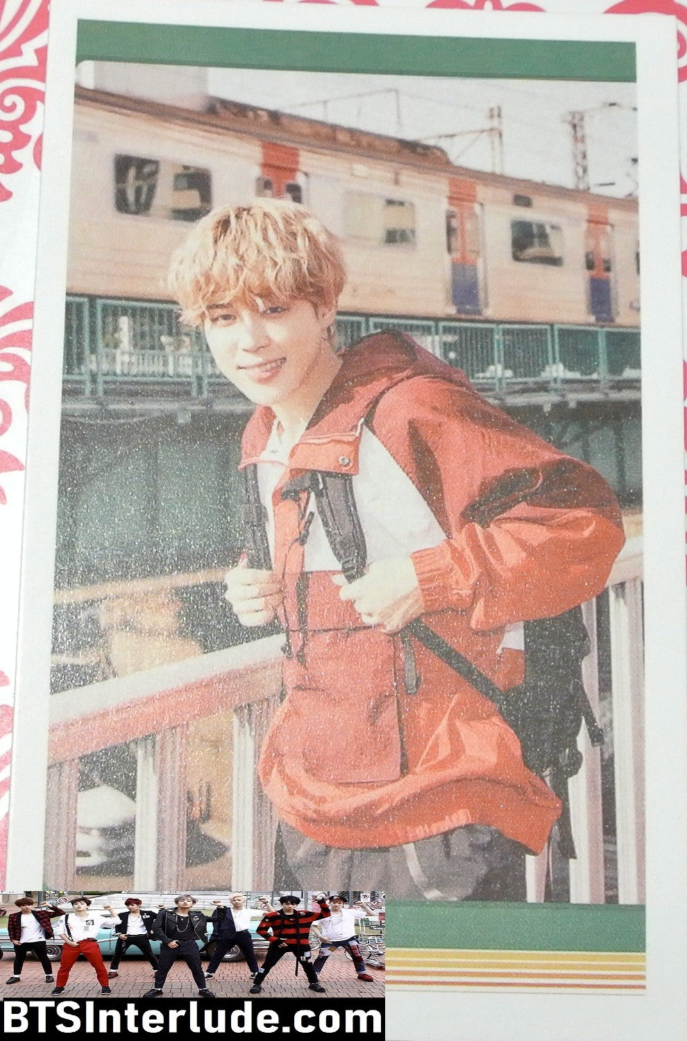 BTS PHOTOCARD FANSITE PARK JIMIN 박지민 RED JACKET 2021 SEASONS GREETINGS PHOTO CARD PC