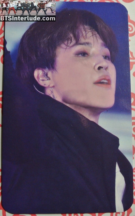 BTS PHOTOCARD FANSITE PARK JIMIN  박지민 3/4 PROFILE BLACK JACKET PHOTO CARD