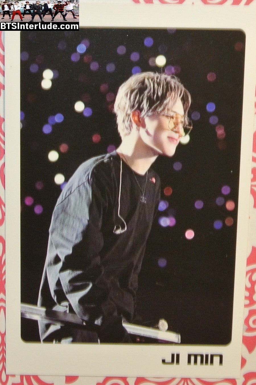 BTS PHOTOCARD FANSITE PARK JIMIN 박지민 BLOND HAIR GLASSES PROFILE PC PHOTO CARD