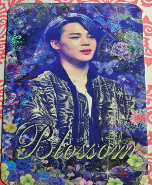 BTS PHOTOCARD FANSITE PARK JIMIN  박지민 BLOSSOM FANSITE DARK HAIR PHOTO CARD