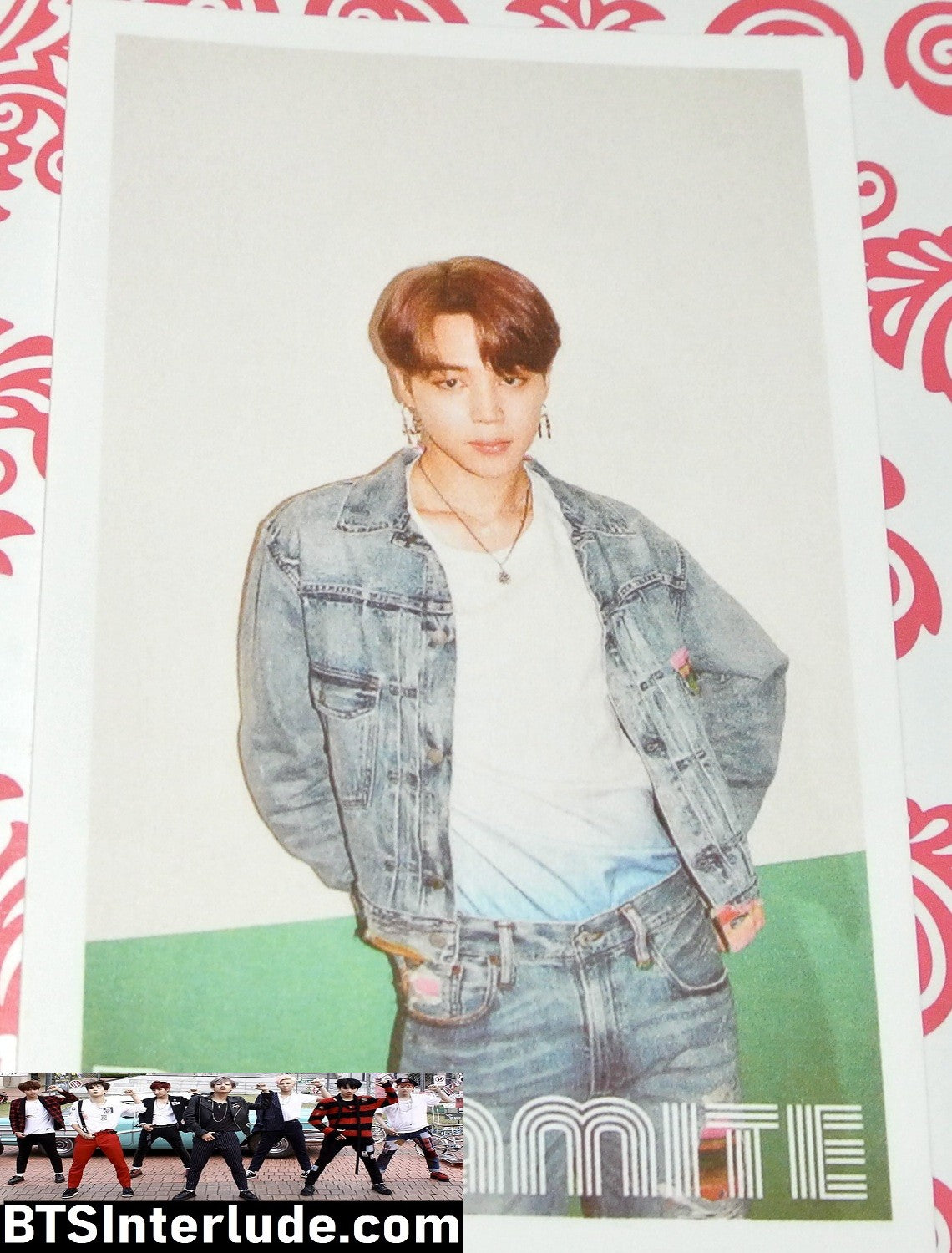 BTS PHOTOCARD FANSITE PARK JIMIN 박지민 DYNAMITE WALL PHOTO CARD PC