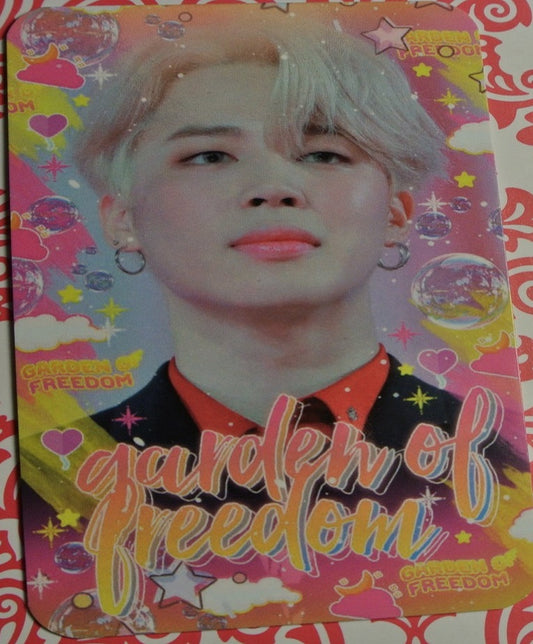 BTS PHOTOCARD FANSITE PARK JIMIN  박지민 GARDEN OF FREEDOM FANSITE BLOND HAIR PHOTO CARD