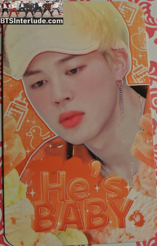 BTS PHOTOCARD FANSITE PARK JIMIN  박지민 HE'S BABY FANSITE BLOND HAIR PHOTO CARD