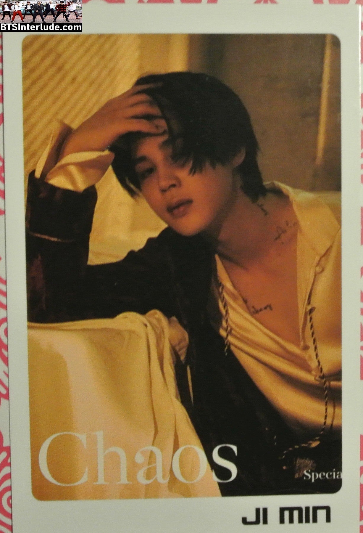 BTS PHOTOCARD FANSITE PARK JIMIN 박지민 ID CHAOS ROBE PC PHOTO CARD